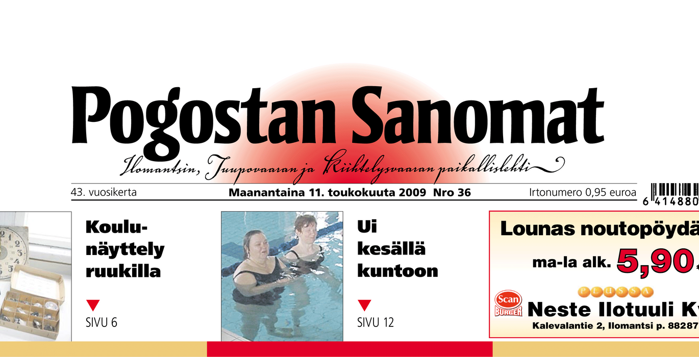 Ark-konttori l&k Pogostan Sanomat lehtijuttu "Ark-konttorille huomiota"