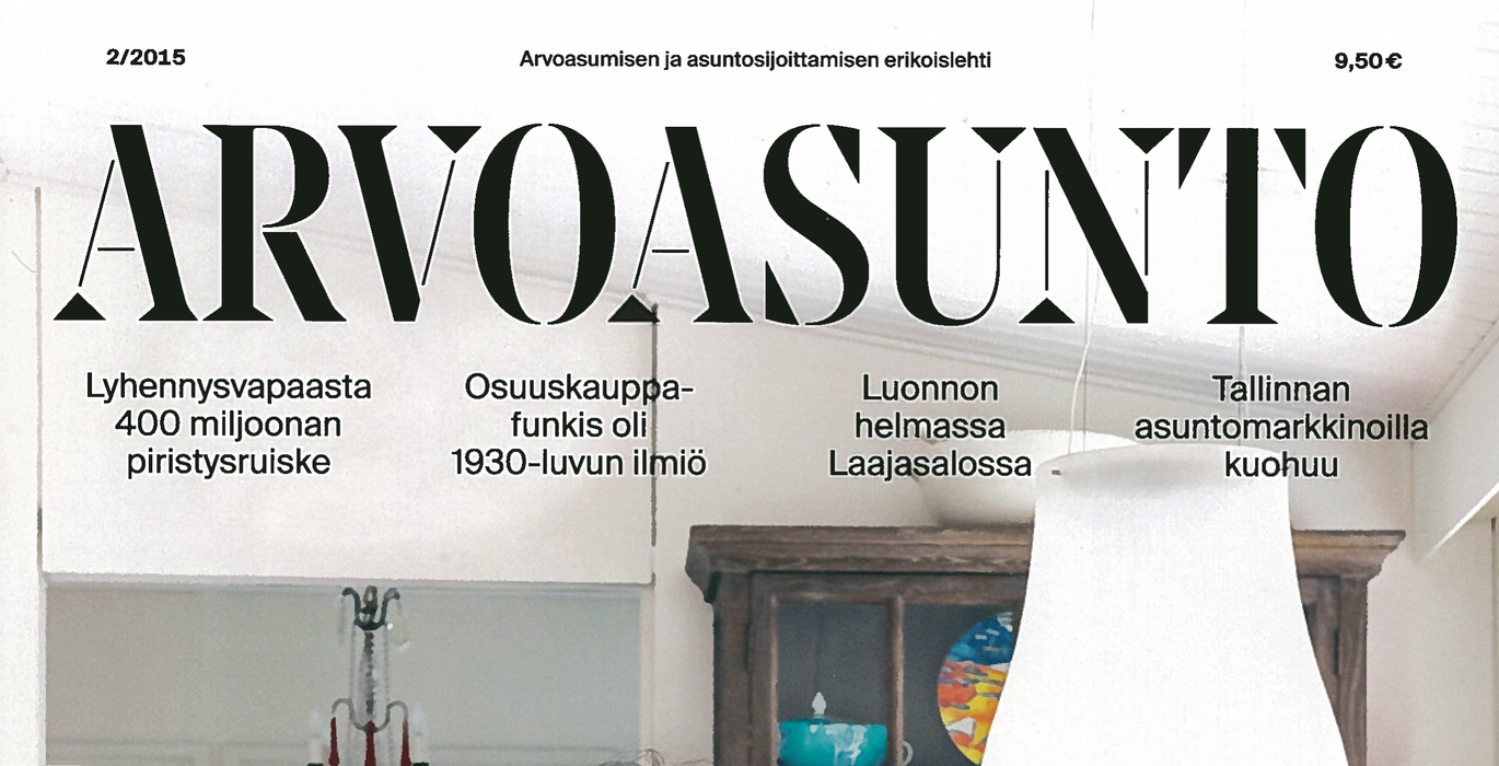 Ark-konttori l&k Arvoasunto lehtijuttu "Funkista Osuuskaupan tyyliin"