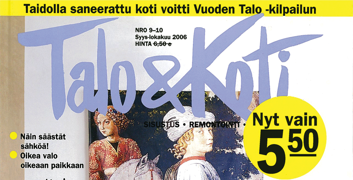 Ark-konttori l&k Talo & Koti lehtijuttu "Vuoden Talo voittaja"